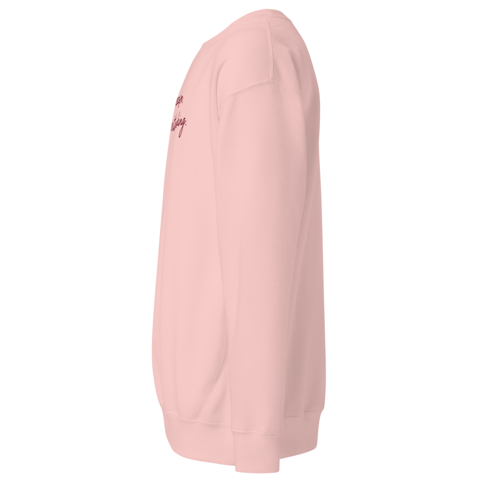 Printful Light Pink sweatshirt, garment-only side view