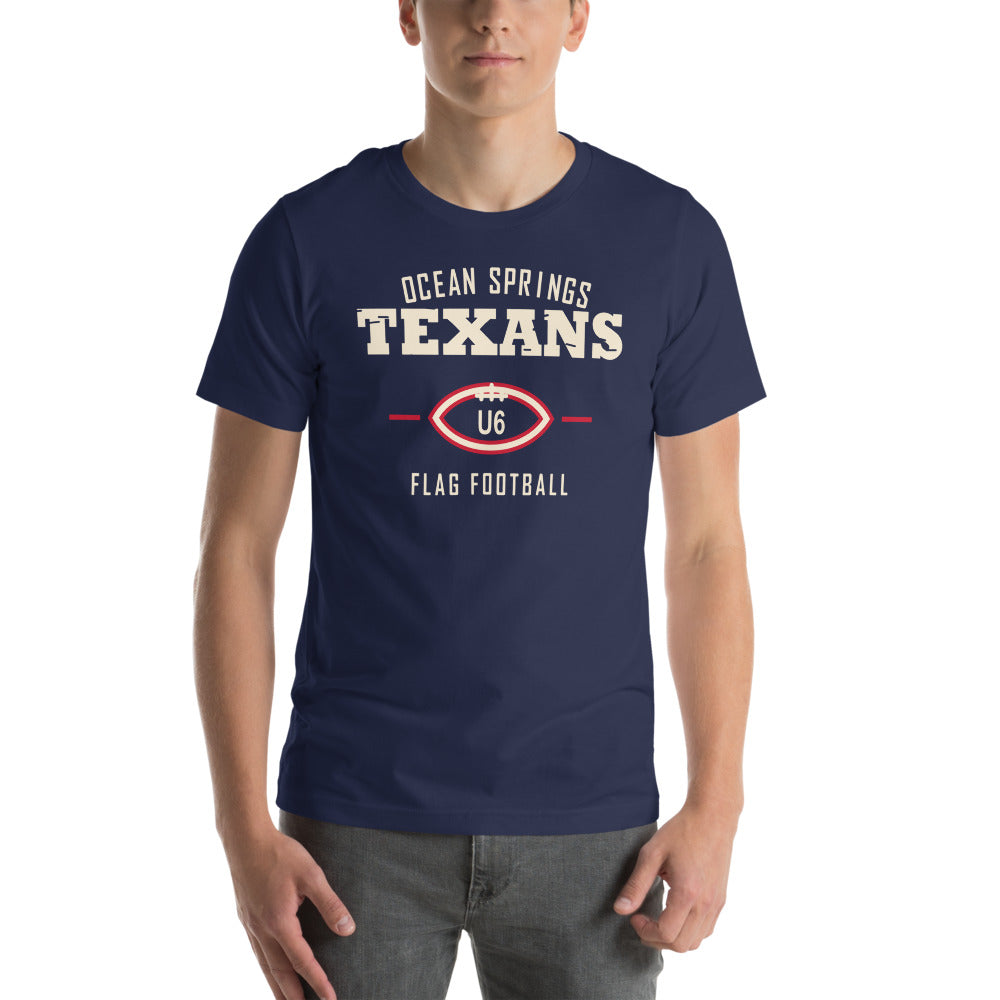 Ocean Springs Texans U6 Classic Dad Tee — corrected Printful supplier mens_model_front_1 view