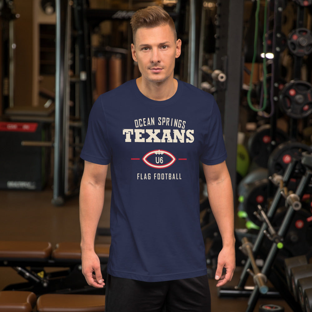 Ocean Springs Texans U6 Classic Dad Tee — corrected Printful supplier mens_model_front_2 view
