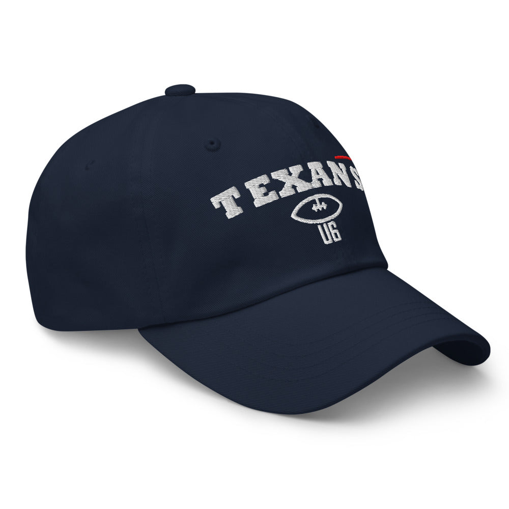 Texans U6 Navy Dad Cap — corrected Printful supplier cap_right_front view