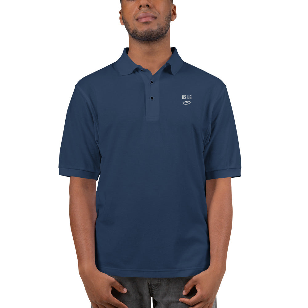 OS U6 Performance Polo — mens model front 2 — Printful Navy Men's Polo