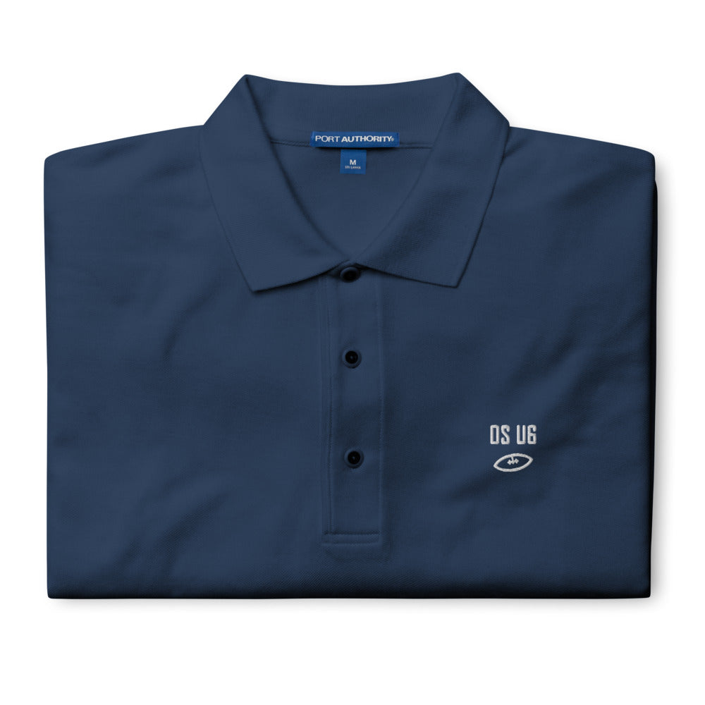 OS U6 Performance Polo — garment only front 3 — Printful Navy Men's Polo