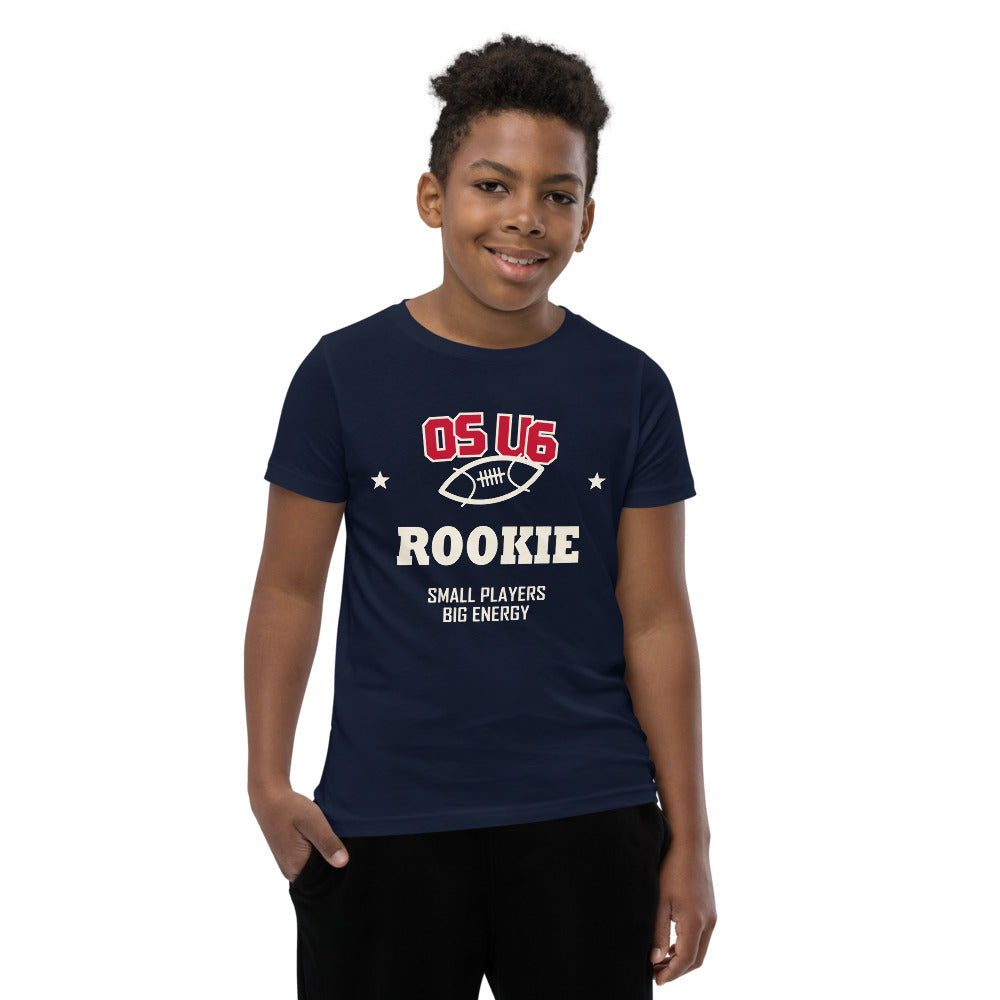 K01 corrected Ocean Springs design — child model front 3 — exact Printful garment and color