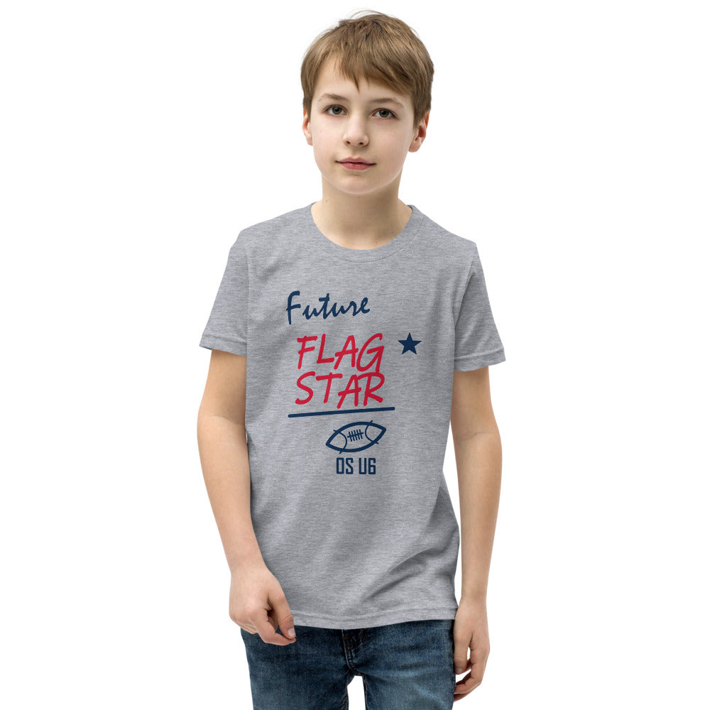 K02 corrected Ocean Springs design — child model front 1 — exact Printful garment and color