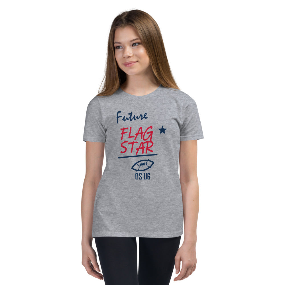 K02 corrected Ocean Springs design — child model front 2 — exact Printful garment and color