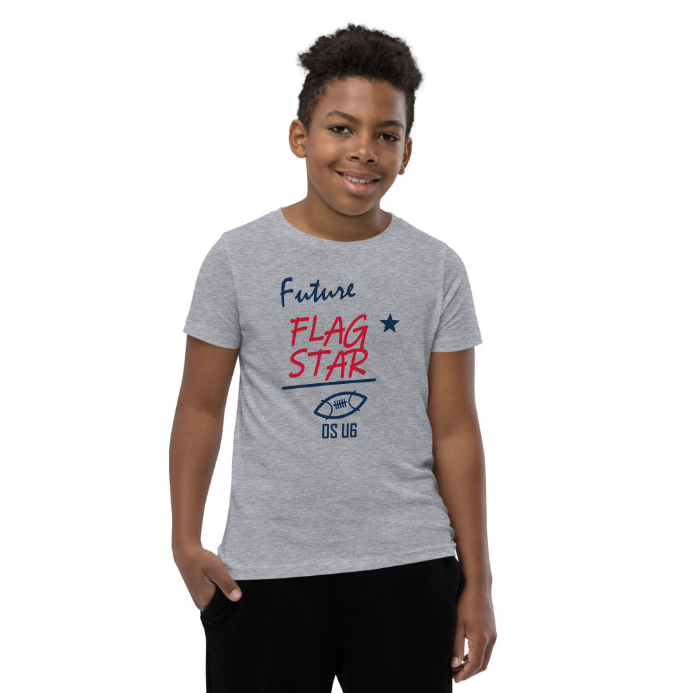 K02 corrected Ocean Springs design — child model front 3 — exact Printful garment and color