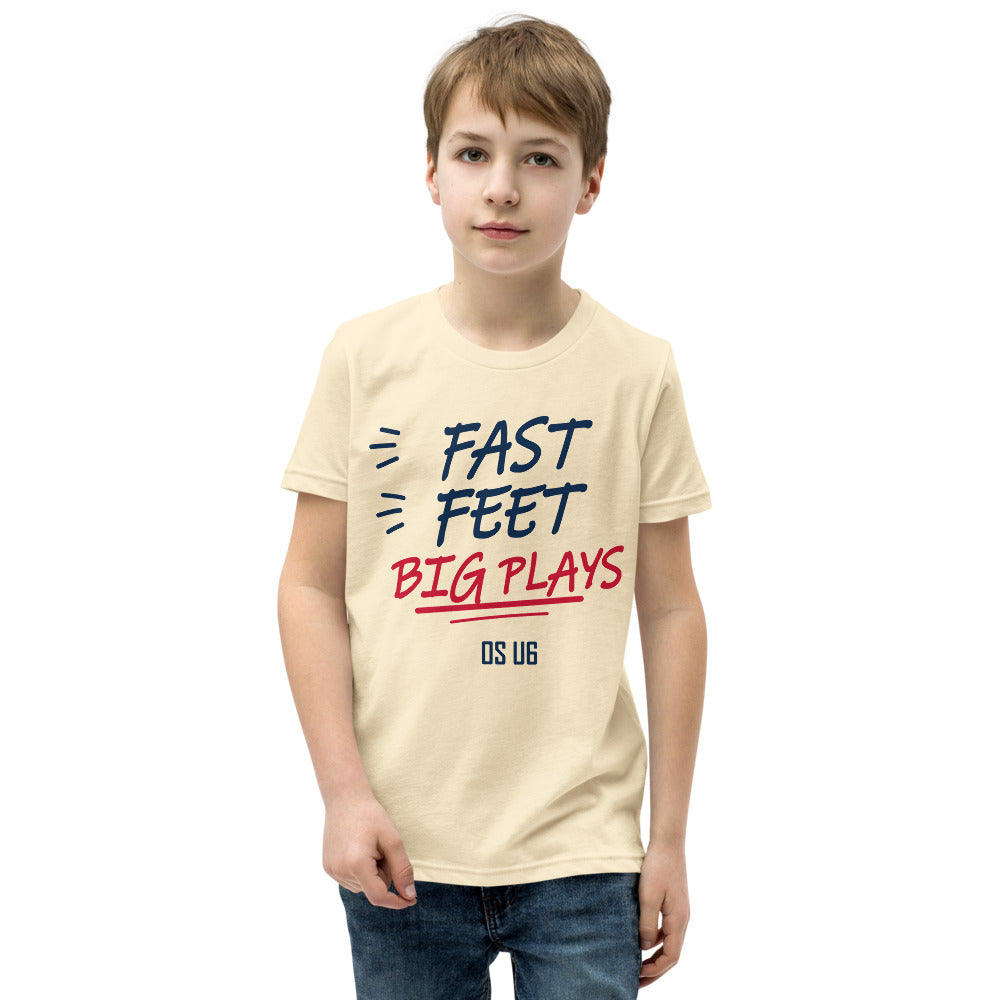K03 corrected Ocean Springs design — child model front 1 — exact Printful garment and color