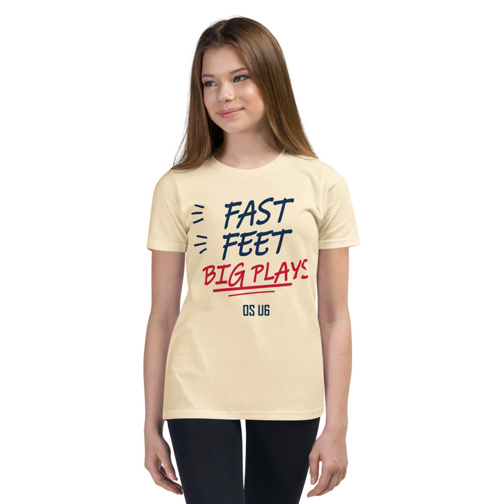 K03 corrected Ocean Springs design — child model front 2 — exact Printful garment and color