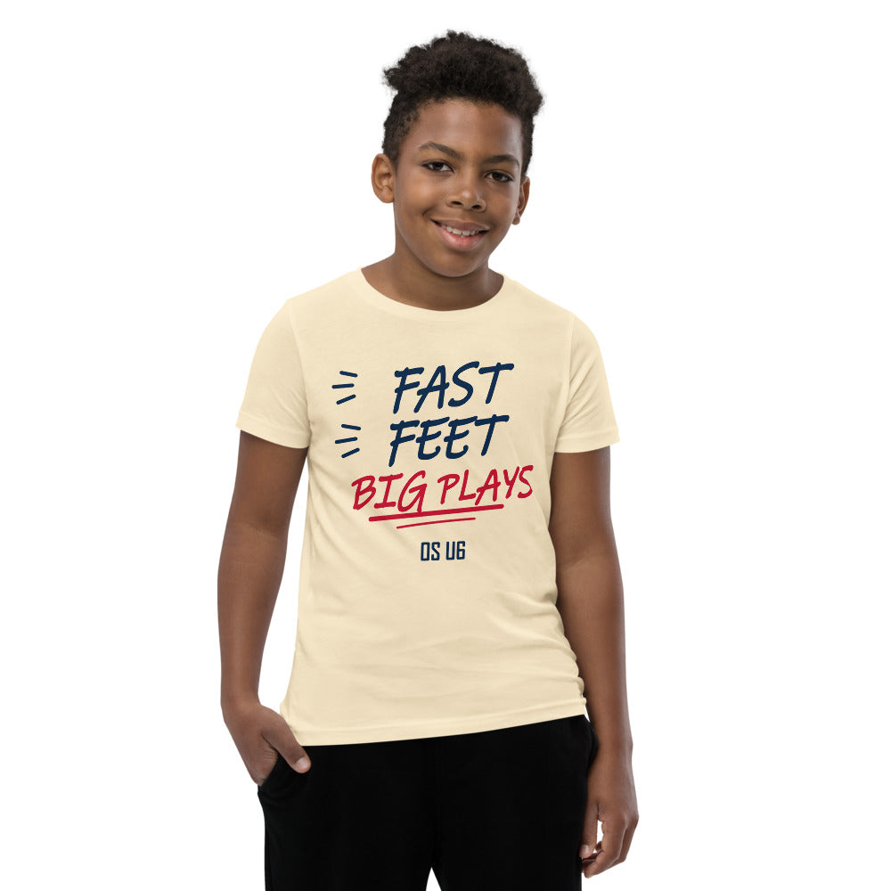 K03 corrected Ocean Springs design — child model front 3 — exact Printful garment and color