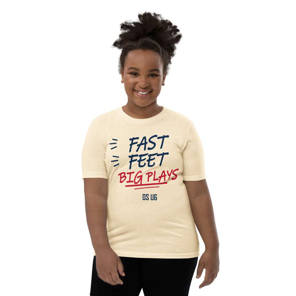 K03 corrected Ocean Springs design — child model front 4 — exact Printful garment and color