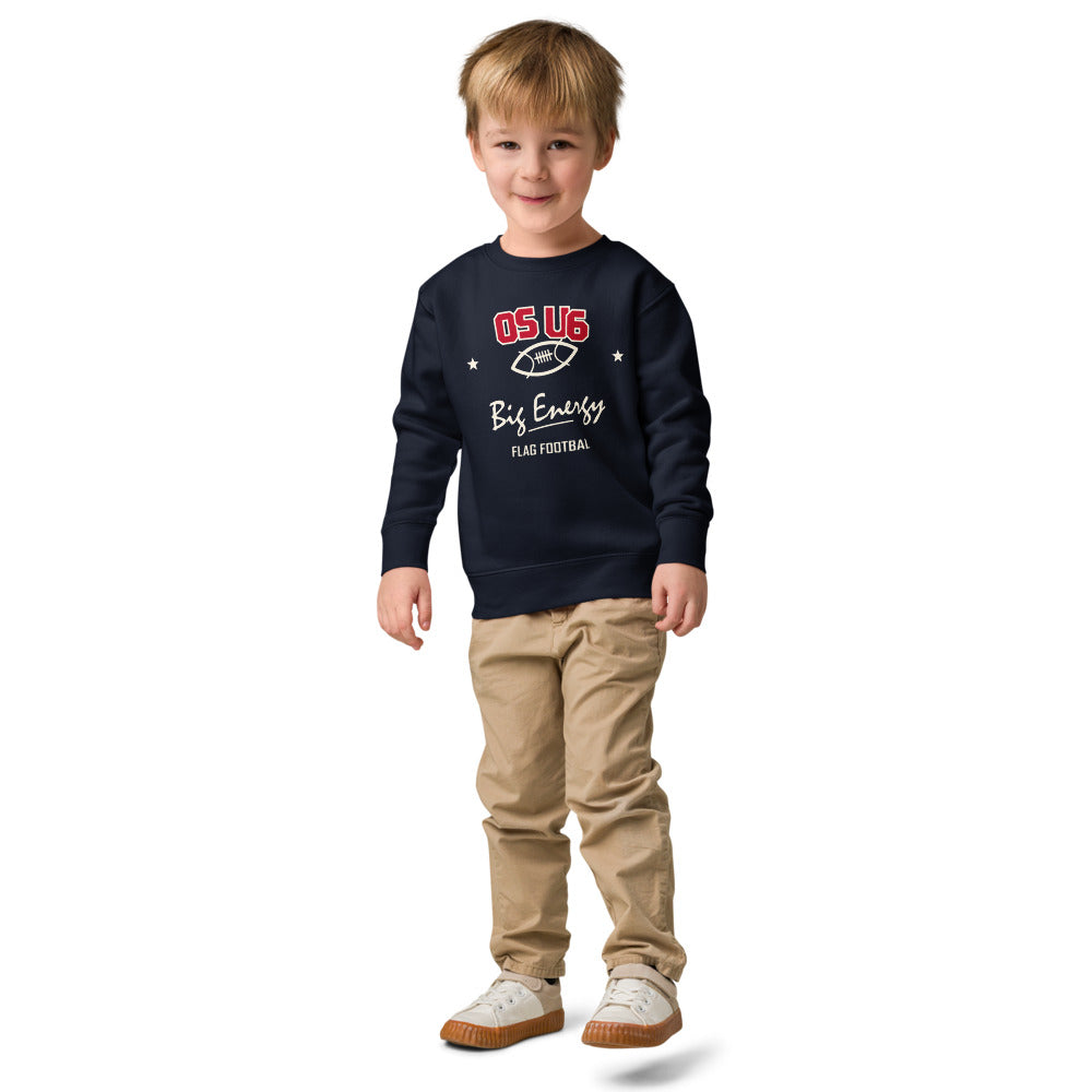 K06 corrected Ocean Springs design — child model front 1 — exact Printful garment and color