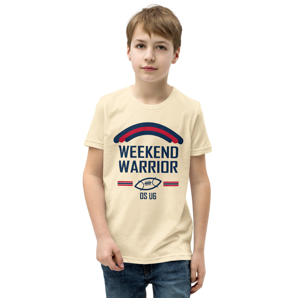 K07 corrected Ocean Springs design — child model front 1 — exact Printful garment and color