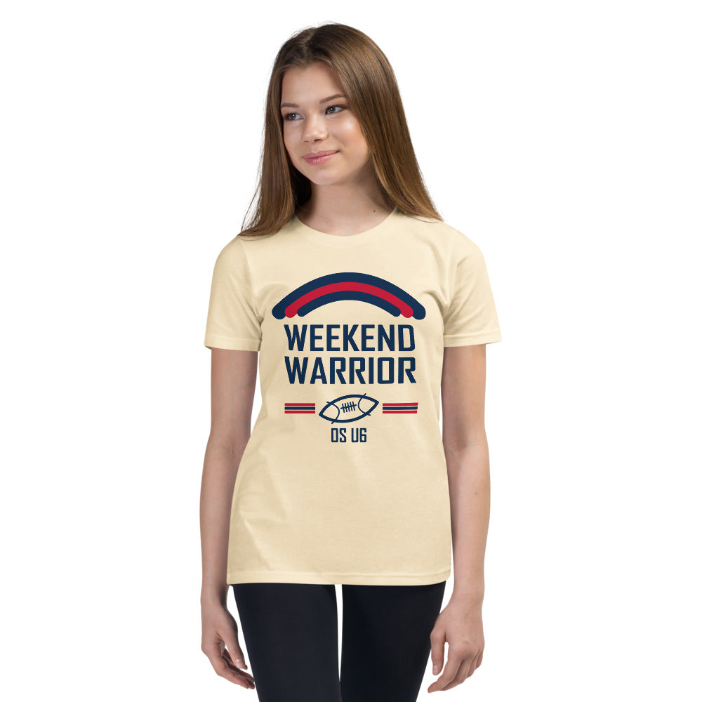 K07 corrected Ocean Springs design — child model front 2 — exact Printful garment and color