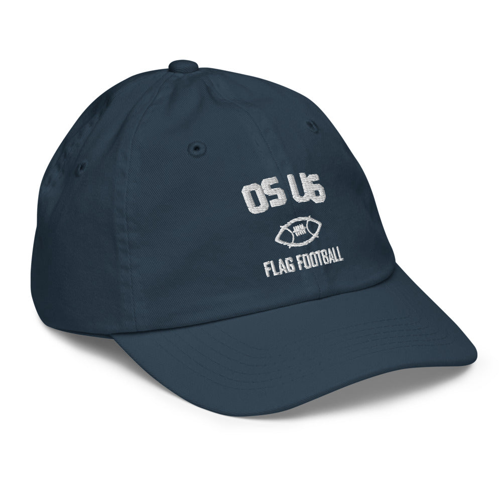 OS U6 Mini Sideline Kids Hat — garment only right front — Printful Navy Youth Cap