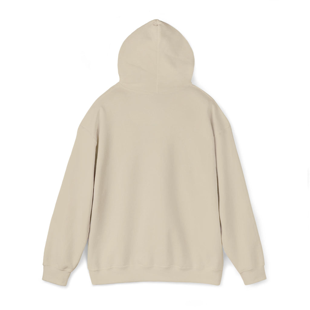 Sand Gildan 18500 hoodie alternate back view.
