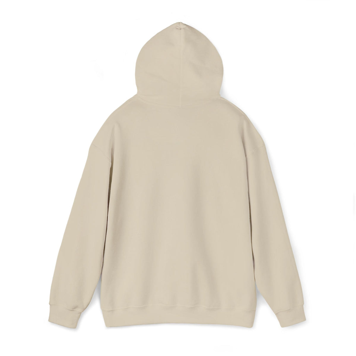 Sand Gildan 18500 hoodie alternate back view.