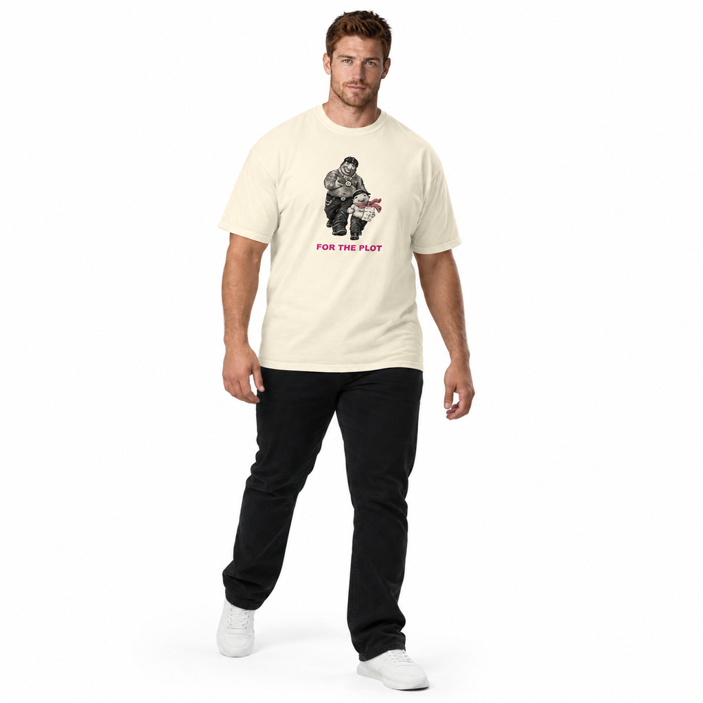 For the Plot — Pig & Wiglet Heavyweight Tee in Ivory, worn by a model