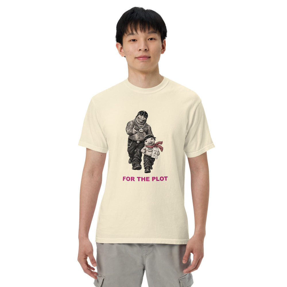For the Plot — Pig & Wiglet Heavyweight Tee in Ivory, front view