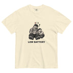 Low Battery — Pig & Wiglet Heavyweight Tee, front view
