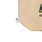 Signal Boost — Pig & Wiglet Organic Cotton Tote in Oyster, close-up of the print
