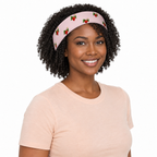 Slop Cannon Sweet Trouble Headband — Pale pink — adult woman AA-F03, model-worn catalogue view; digital catalogue composite; headband only; clothing excluded.
