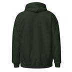 Wiglet Slop Script Hoodie — Forest Green / Cream — clean blank back; Gildan 18500; supplier digital mockup.
