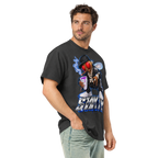 Stay Fly Heavyweight Box Tee — Vintage Black — CW-M02 right-front three-quarter; digital roster model mockup, not a manufactured sample.
