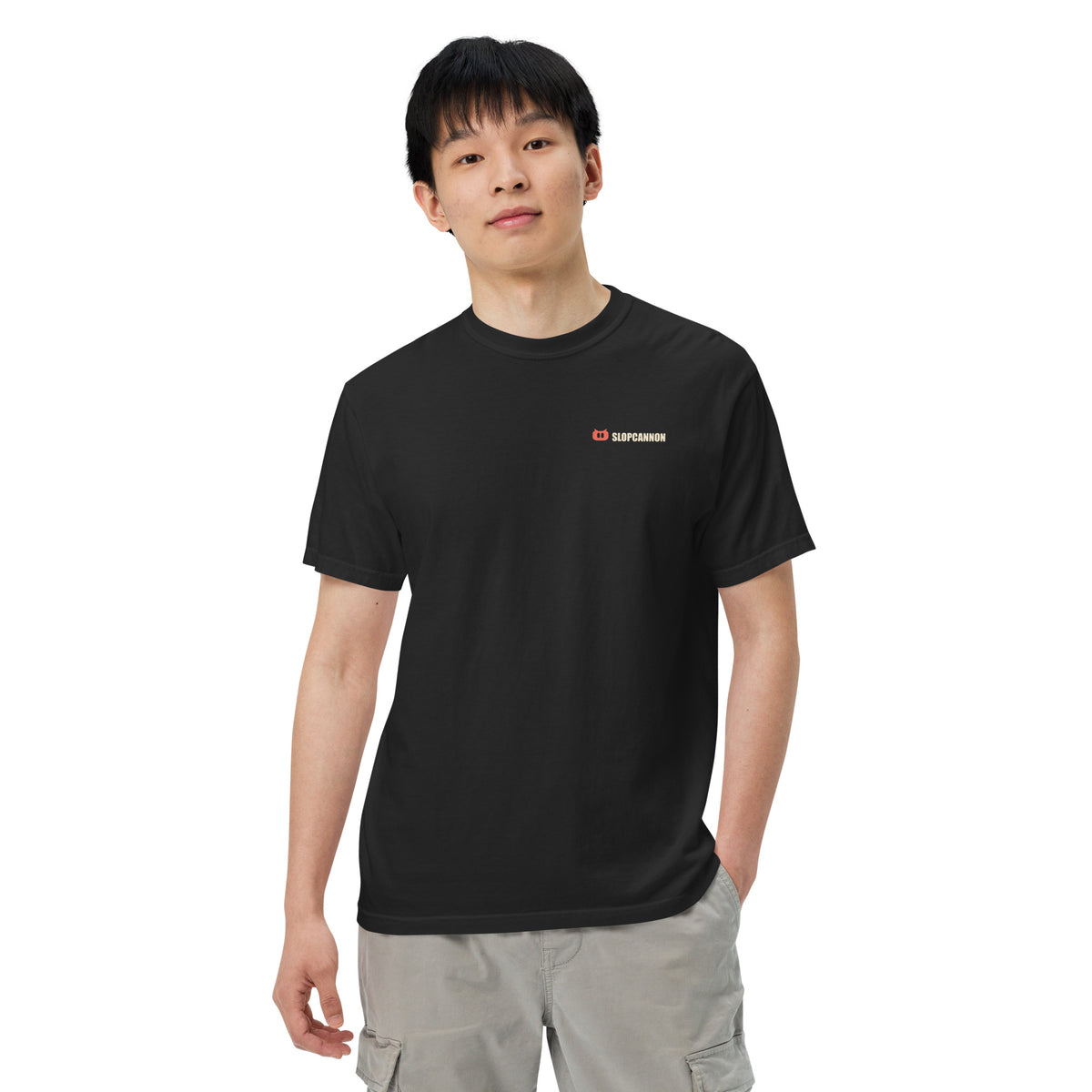 SLOPCANNON Wordmark Heavyweight Tee, front view