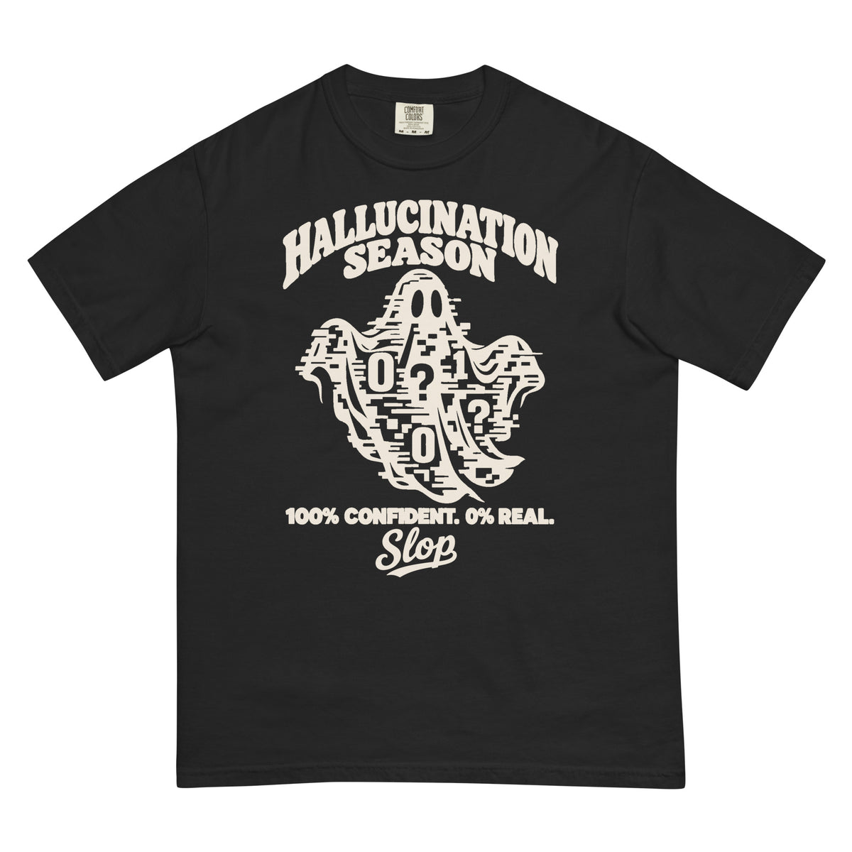 Hallucination Season Tee in Black, front view