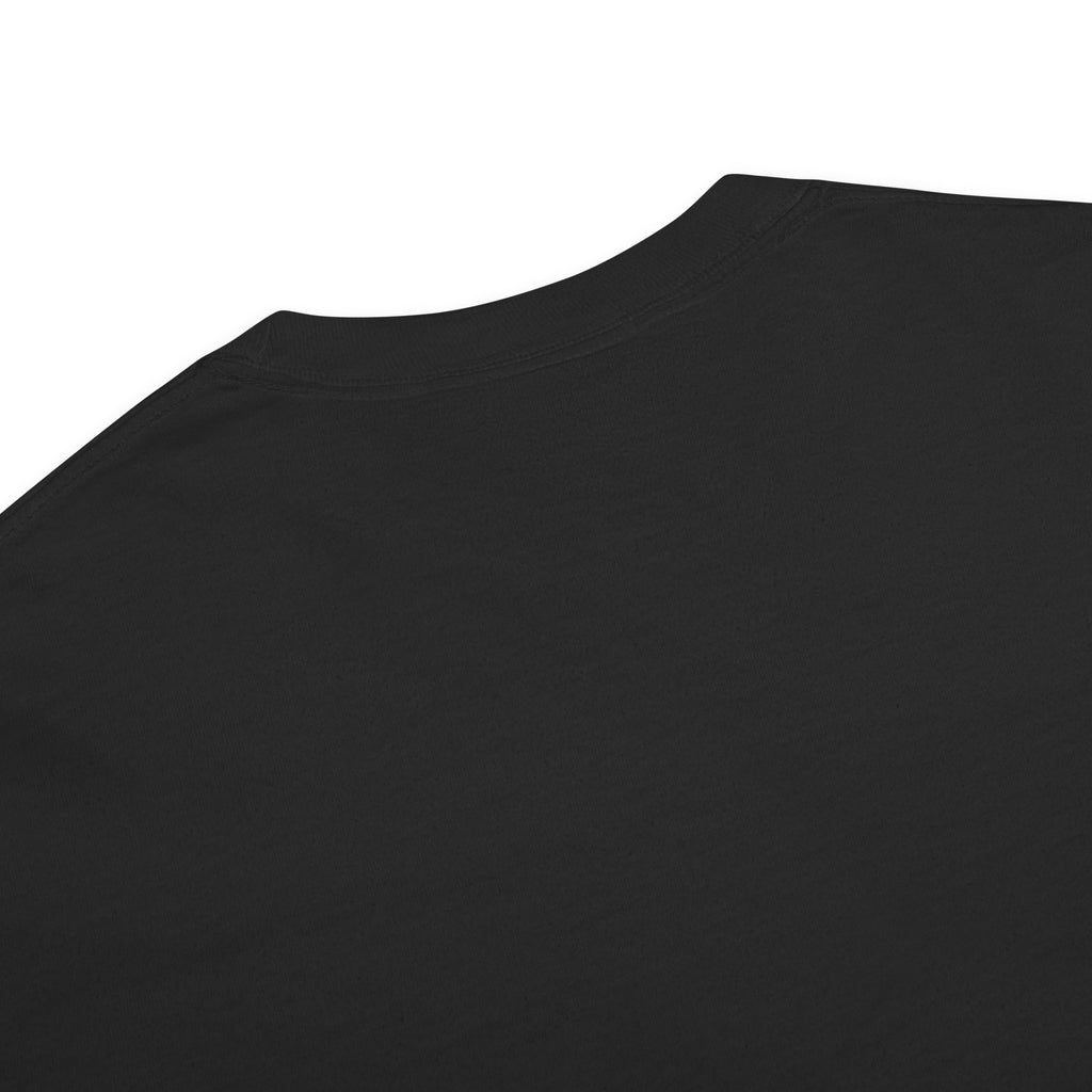 Hallucination Season Tee in Black, close-up of the print