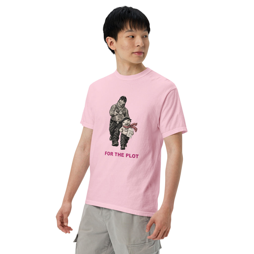 For the Plot — Pig & Wiglet Heavyweight Tee in Blossom, left side