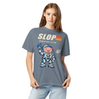 Woman wearing the Robotics Club Tee in Blue Jean