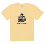 Low Battery — Pig & Wiglet Heavyweight Tee in Butter, front view