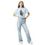 For the Plot — Pig & Wiglet Heavyweight Tee in Chambray, front view