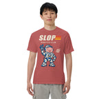 Man wearing the Robotics Club Tee in Crimson