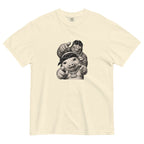 Pig & Wiglet Heavyweight Tee — Ivory — supplier model front, pose 2, no-text artwork