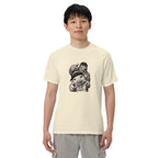 Pig & Wiglet Heavyweight Tee — Ivory — garment-only flat front, alternate angle, no-text artwork