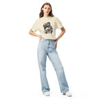 Pig & Wiglet Heavyweight Tee — Ivory — supplier model front, pose 4, no-text artwork
