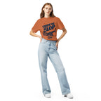 Trick or Slop Tee in Yam, worn by a model