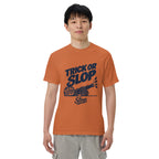 Trick or Slop Tee in Yam, worn by a model