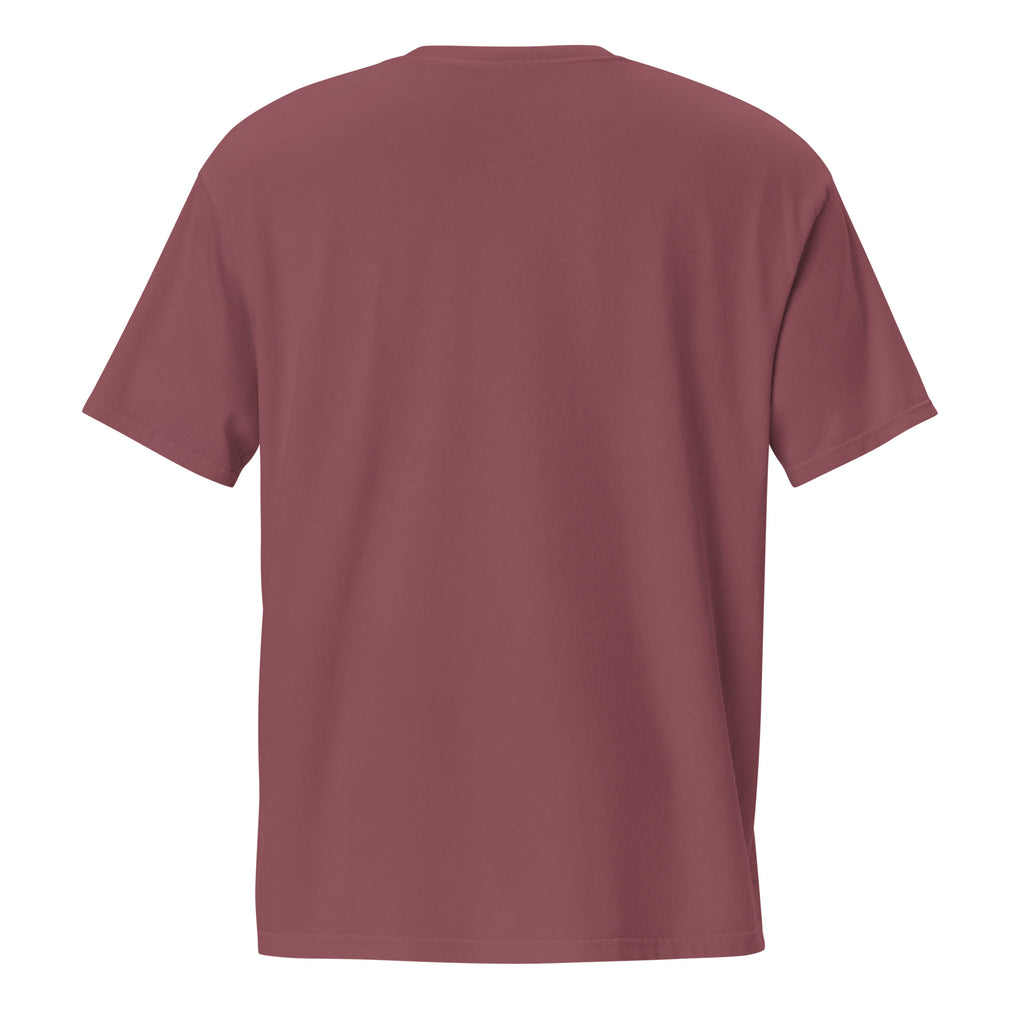 SLOPCANNON Pocket Tee in Brick, back view