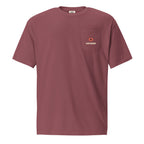 SLOPCANNON Pocket Tee in Brick, front view