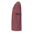 SLOPCANNON Pocket Tee in Brick, left side