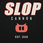 Slopcannon Snout Hoodie — Black — print close-up