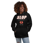 Slopcannon Snout Hoodie — Black — model hands in pocket