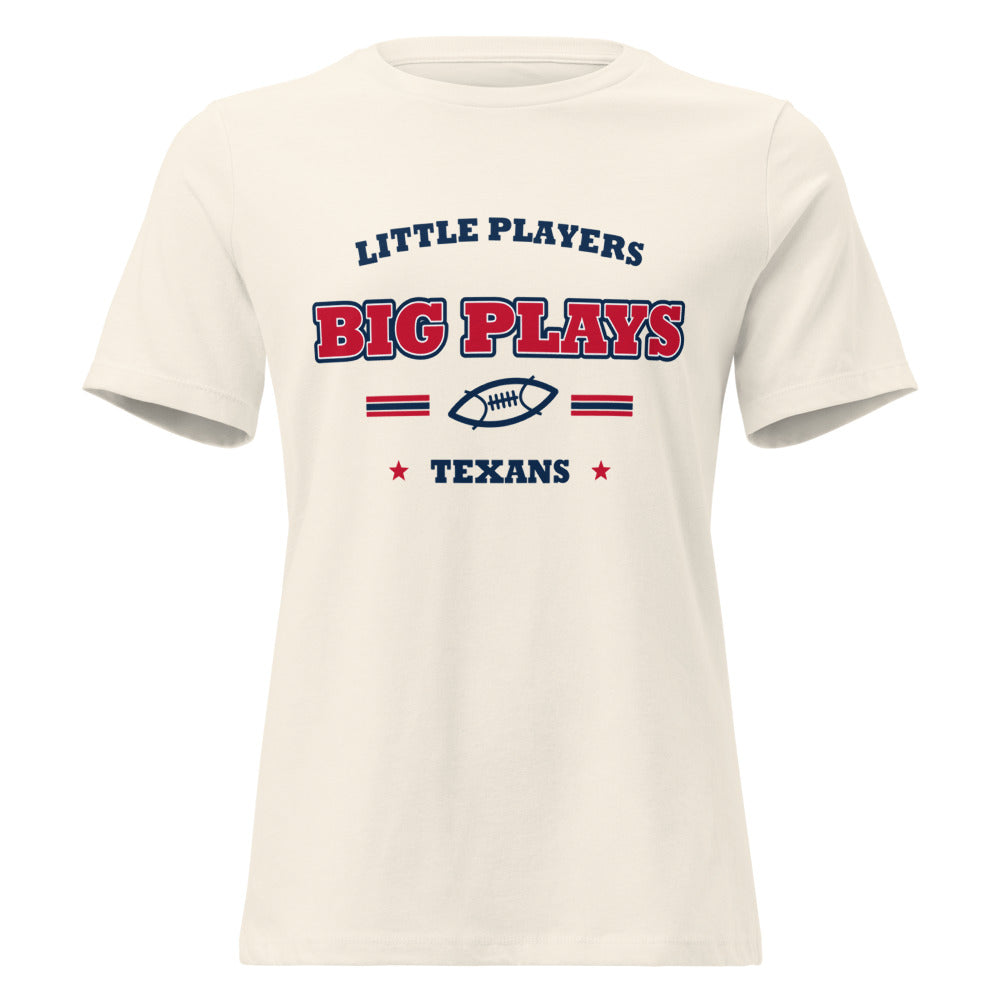 Texans Little Players Big Plays Tee — Natural — Printful supplier garment-only clean front view; exact configured product and artwork; digital mockup.