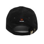 Cannon Corduroy Cap in Black, back view
