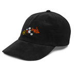 Cannon Corduroy Cap in Black, left side