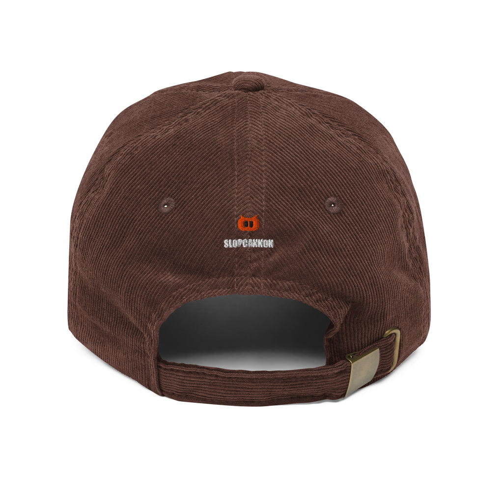 Cannon Corduroy Cap in Brown, back view