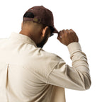 Cannon Corduroy Cap in Brown, back view